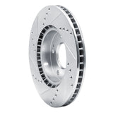 Dynamic Friction 2010-2013 Kia Forte Front Right Drilled & Slotted Silver Brake Rotor by Dynamic Friction Company 631-21011R
