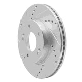 Dynamic Friction 2010-2011 Kia Soul Front Left Drilled & Slotted Silver Brake Rotor by Dynamic Friction Company 631-21012L