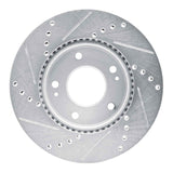 Dynamic Friction 2010-2011 Kia Soul Front Right Drilled & Slotted Silver Brake Rotor by Dynamic Friction Company 631-21012R