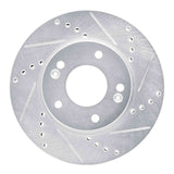 Dynamic Friction 2010-2011 Kia Soul Front Right Drilled & Slotted Silver Brake Rotor by Dynamic Friction Company 631-21012R