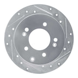 Dynamic Friction 2010-2013 Kia Forte Rear Right Drilled & Slotted Silver Brake Rotor by Dynamic Friction Company 631-21013R
