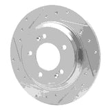Dynamic Friction 2013-2025 Hyundai Elantra GT Rear Left Drilled & Slotted Silver Brake Rotor by Dynamic Friction Company 631-21014L