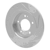 Dynamic Friction 2013-2025 Hyundai Elantra GT Rear Left Drilled & Slotted Silver Brake Rotor by Dynamic Friction Company 631-21014L