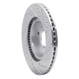 Dynamic Friction 2012-2023 Hyundai Accent Front Left Drilled & Slotted Silver Brake Rotor by Dynamic Friction Company 631-21015L