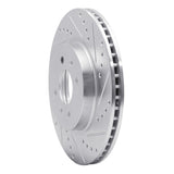 Dynamic Friction 2012-2023 Hyundai Accent Front Right Drilled & Slotted Silver Brake Rotor by Dynamic Friction Company 631-21015R
