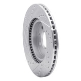 Dynamic Friction 2012-2023 Hyundai Accent Front Right Drilled & Slotted Silver Brake Rotor by Dynamic Friction Company 631-21015R