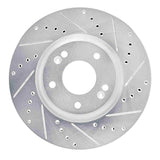 Dynamic Friction 2015-2019 Kia Soul EV Front Right Drilled & Slotted Silver Brake Rotor by Dynamic Friction Company 631-21016R