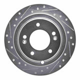 Dynamic Friction 2004-2006 Kia Amanti Rear Left Drilled & Slotted Silver Brake Rotor by Dynamic Friction Company 631-21017L