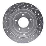 Dynamic Friction 2004-2006 Kia Amanti Rear Right Drilled & Slotted Silver Brake Rotor by Dynamic Friction Company 631-21017R