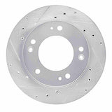 R1 Concepts 1995-2002 Kia Sportage (USA/Canada) Front Left Drilled & Slotted Silver Brake Rotor by R1 Concepts 631-21018L