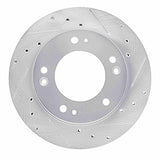 R1 Concepts 1995-2002 Kia Sportage (USA/Canada) Front Right Drilled & Slotted Silver Brake Rotor by R1 Concepts 631-21018R