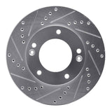 Dynamic Friction 2003-2006 Kia Sorento Front Left Drilled & Slotted Silver Brake Rotor by Dynamic Friction Company 631-21020L