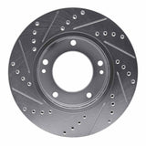 Dynamic Friction 2003-2006 Kia Sorento Front Right Drilled & Slotted Silver Brake Rotor by Dynamic Friction Company 631-21020R
