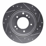 Dynamic Friction 2003-2006 Kia Sorento Rear Left Drilled & Slotted Silver Brake Rotor by Dynamic Friction Company 631-21021L