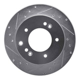 Dynamic Friction 2003-2006 Kia Sorento Rear Left Drilled & Slotted Silver Brake Rotor by Dynamic Friction Company 631-21021L