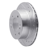 Dynamic Friction 2003-2006 Kia Sorento Rear Right Drilled & Slotted Silver Brake Rotor by Dynamic Friction Company 631-21021R