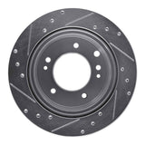 Dynamic Friction 2003-2006 Kia Sorento Rear Right Drilled & Slotted Silver Brake Rotor by Dynamic Friction Company 631-21021R