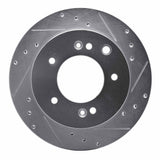 Dynamic Friction 2003-2006 Kia Sorento Rear Right Drilled & Slotted Silver Brake Rotor by Dynamic Friction Company 631-21021R