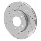 Dynamic Friction 2003-2005 Kia Sedona Front Left Drilled & Slotted Silver Brake Rotor by Dynamic Friction Company 631-21022L