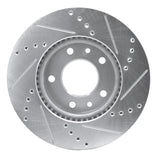 Dynamic Friction 2003-2005 Kia Sedona Front Left Drilled & Slotted Silver Brake Rotor by Dynamic Friction Company 631-21022L