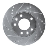 Dynamic Friction 2003-2005 Kia Sedona Front Left Drilled & Slotted Silver Brake Rotor by Dynamic Friction Company 631-21022L