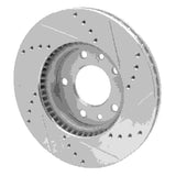 Dynamic Friction 2003-2005 Kia Sedona Front Left Drilled & Slotted Silver Brake Rotor by Dynamic Friction Company 631-21022L