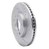Dynamic Friction 2003-2005 Kia Sedona Front Right Drilled & Slotted Silver Brake Rotor by Dynamic Friction Company 631-21022R