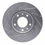 Dynamic Friction 2003-2005 Kia Sedona Front Right Drilled & Slotted Silver Brake Rotor by Dynamic Friction Company 631-21022R