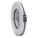 Dynamic Friction 2003-2005 Kia Sedona Front Right Drilled & Slotted Silver Brake Rotor by Dynamic Friction Company 631-21022R