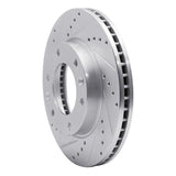 Dynamic Friction 2006-2014 Hyundai Entourage Front Left Drilled & Slotted Silver Brake Rotor by Dynamic Friction Company 631-21023L