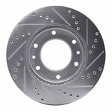 Dynamic Friction 2006-2014 Hyundai Entourage Front Left Drilled & Slotted Silver Brake Rotor by Dynamic Friction Company 631-21023L