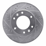 Dynamic Friction 2006-2014 Hyundai Entourage Front Left Drilled & Slotted Silver Brake Rotor by Dynamic Friction Company 631-21023L