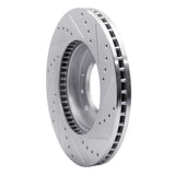 Dynamic Friction 2006-2014 Hyundai Entourage Front Left Drilled & Slotted Silver Brake Rotor by Dynamic Friction Company 631-21023L
