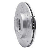 Dynamic Friction 2006-2014 Hyundai Entourage Front Right Drilled & Slotted Silver Brake Rotor by Dynamic Friction Company 631-21023R