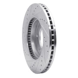 Dynamic Friction 2006-2014 Hyundai Entourage Front Right Drilled & Slotted Silver Brake Rotor by Dynamic Friction Company 631-21023R
