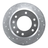 Dynamic Friction 2006-2014 Hyundai Entourage Rear Left Drilled & Slotted Silver Brake Rotor by Dynamic Friction Company 631-21024L