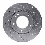 Dynamic Friction 2007-2009 Kia Sorento Front Left Drilled & Slotted Silver Brake Rotor by Dynamic Friction Company 631-21025L