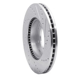 Dynamic Friction 2007-2009 Kia Sorento Front Left Drilled & Slotted Silver Brake Rotor by Dynamic Friction Company 631-21025L