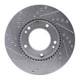 Dynamic Friction 2007-2009 Kia Sorento Front Right Drilled & Slotted Silver Brake Rotor by Dynamic Friction Company 631-21025R