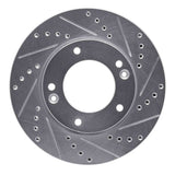 Dynamic Friction 2007-2009 Kia Sorento Front Right Drilled & Slotted Silver Brake Rotor by Dynamic Friction Company 631-21025R