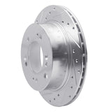 Dynamic Friction 2007-2009 Kia Sorento Rear Left Drilled & Slotted Silver Brake Rotor by Dynamic Friction Company 631-21026L