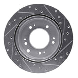 Dynamic Friction 2007-2009 Kia Sorento Rear Left Drilled & Slotted Silver Brake Rotor by Dynamic Friction Company 631-21026L