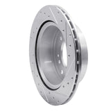 Dynamic Friction 2007-2009 Kia Sorento Rear Left Drilled & Slotted Silver Brake Rotor by Dynamic Friction Company 631-21026L