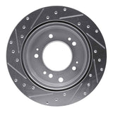 Dynamic Friction 2007-2009 Kia Sorento Rear Right Drilled & Slotted Silver Brake Rotor by Dynamic Friction Company 631-21026R