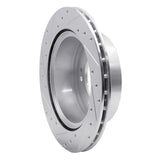 Dynamic Friction 2007-2009 Kia Sorento Rear Right Drilled & Slotted Silver Brake Rotor by Dynamic Friction Company 631-21026R