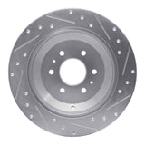 Dynamic Friction 2009-2010 Kia Borrego Rear Left Drilled & Slotted Silver Brake Rotor by Dynamic Friction Company 631-21027L