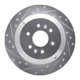 Dynamic Friction 2009-2010 Kia Borrego Rear Left Drilled & Slotted Silver Brake Rotor by Dynamic Friction Company 631-21027L