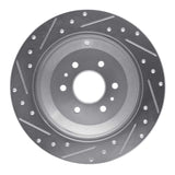 Dynamic Friction 2009-2010 Kia Borrego Rear Right Drilled & Slotted Silver Brake Rotor by Dynamic Friction Company 631-21027R