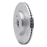 Dynamic Friction 2009-2010 Kia Borrego Front Left Drilled & Slotted Silver Brake Rotor by Dynamic Friction Company 631-21028L