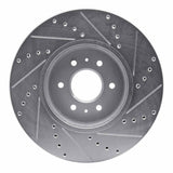Dynamic Friction 2009-2010 Kia Borrego Front Left Drilled & Slotted Silver Brake Rotor by Dynamic Friction Company 631-21028L